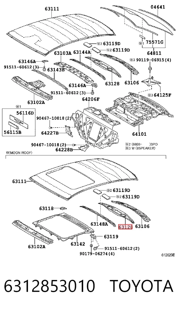  6312853010 Toyota