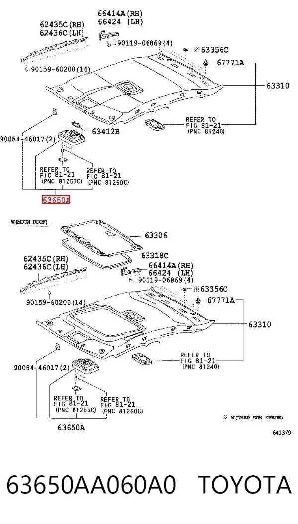  63650AA060A0 Toyota