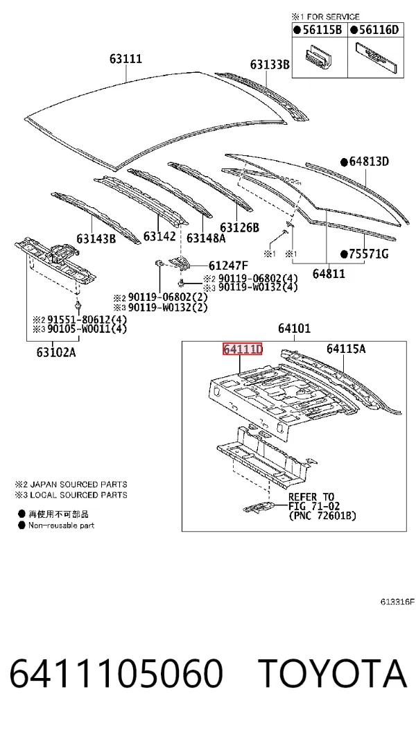  6411105060 Toyota
