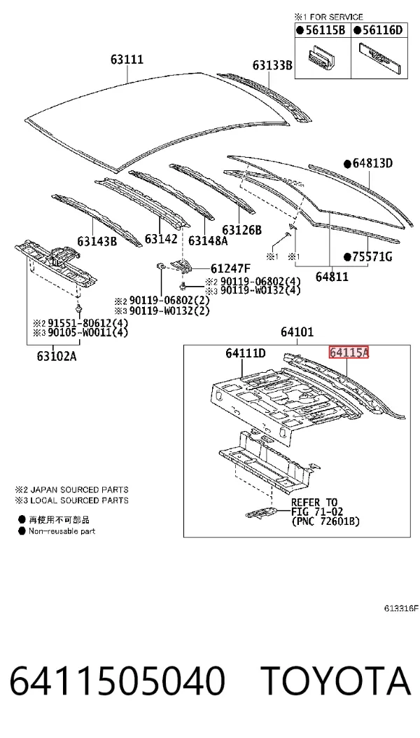  6411505040 Toyota