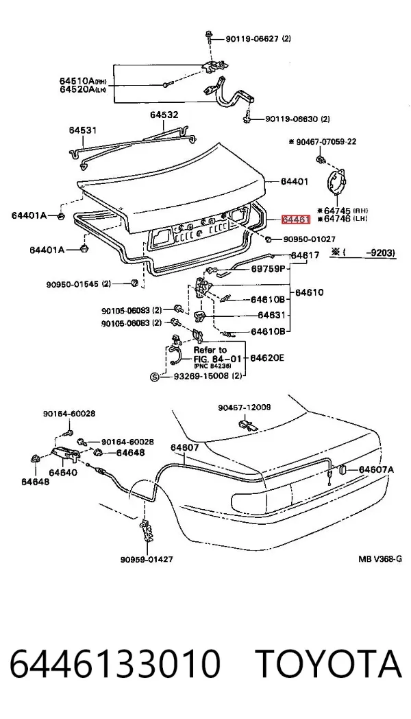  6446133010 Toyota