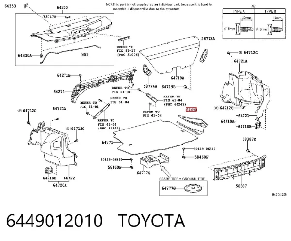  6449012010 Toyota