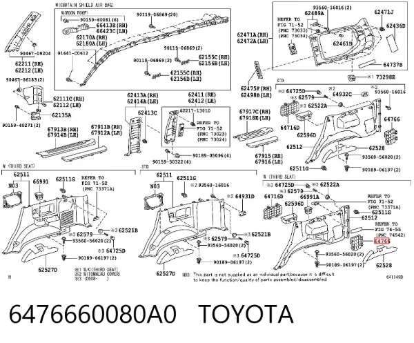  6476660080A0 Toyota