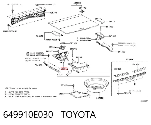  649910E030 Toyota