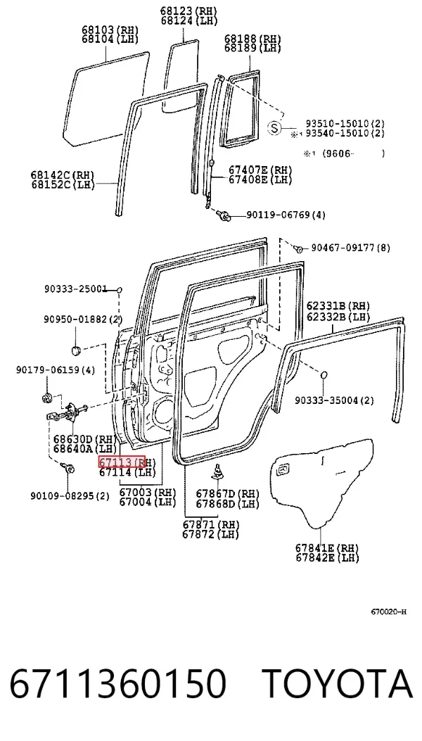 6711360150 Toyota
