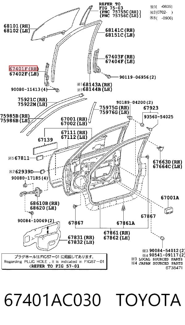  67401AC030 Toyota