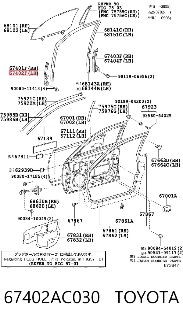  67402AC030 Toyota
