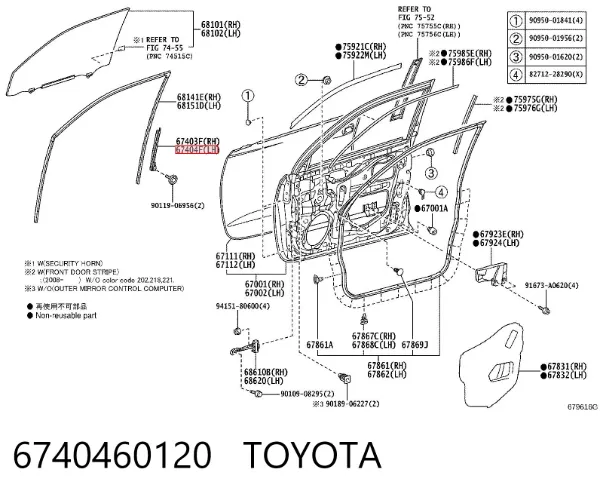  6740460120 Toyota