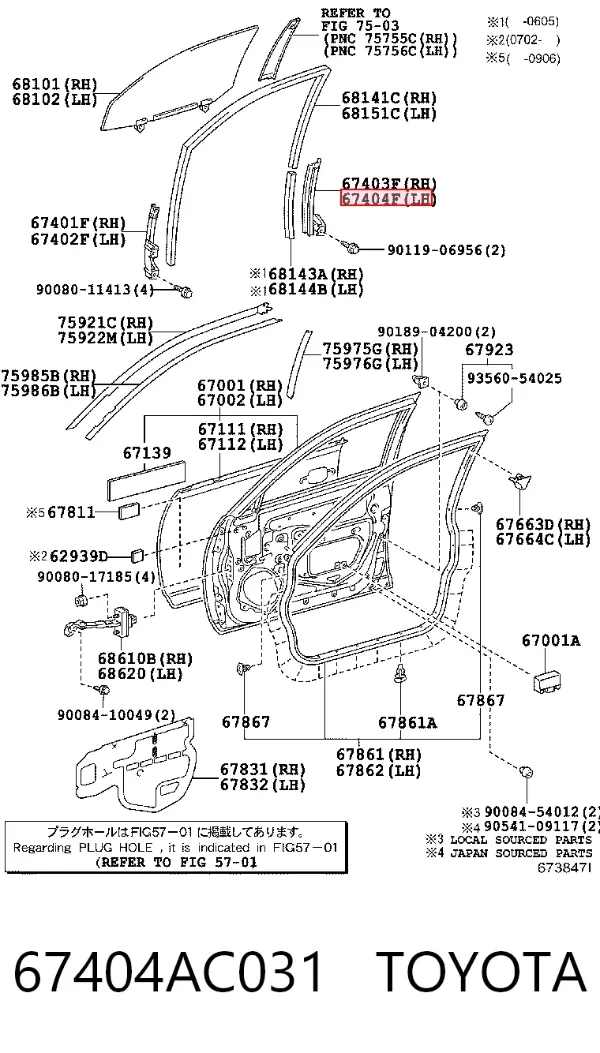 67404AC031 Toyota