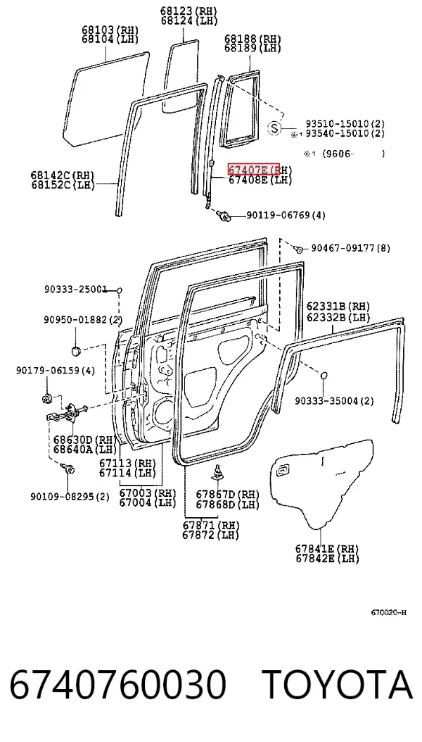  6740760030 Toyota