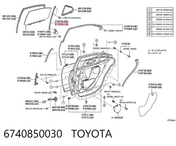  6740850030 Toyota