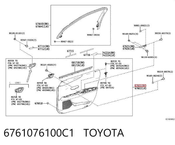  6761076100C1 Toyota