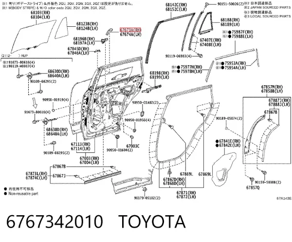  6767342010 Toyota