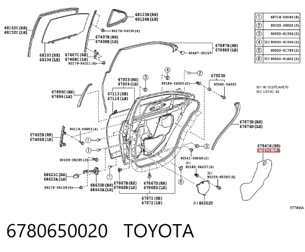  6780650020 Toyota