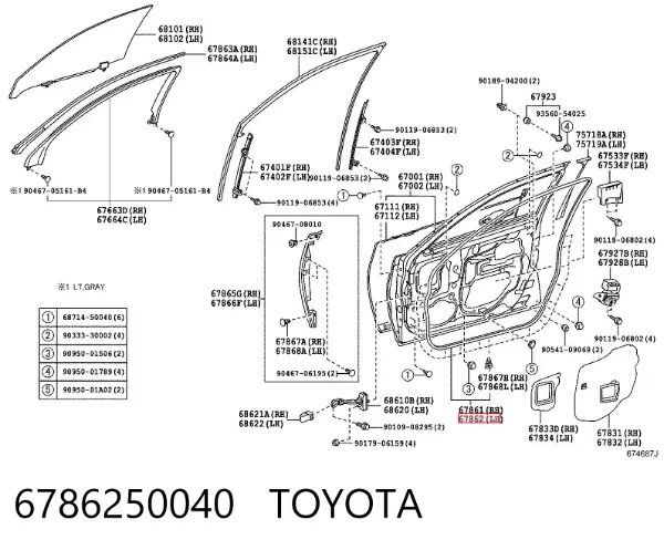  6786250040 Toyota