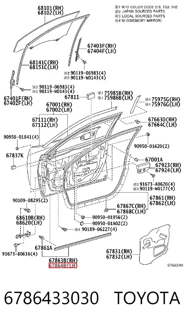  6786433030 Toyota