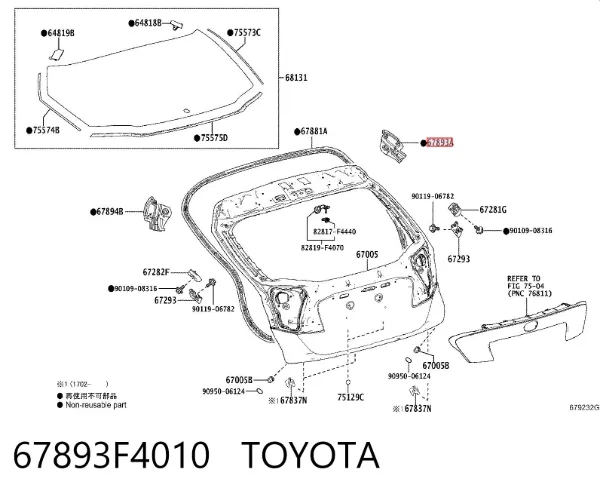  67893F4010 Toyota