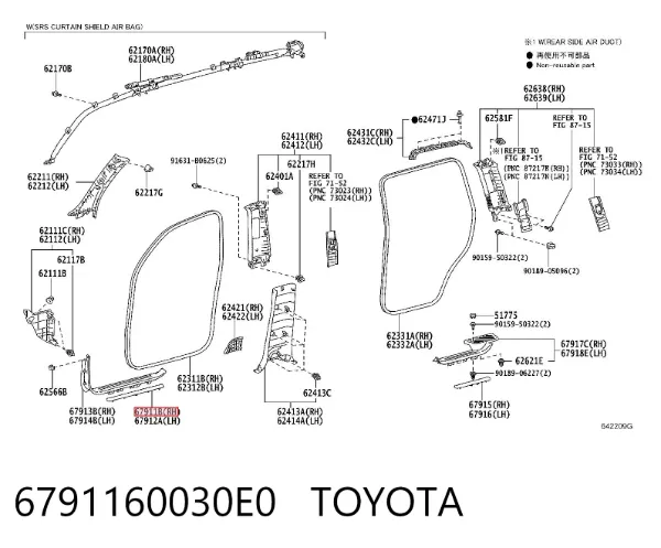 6791160030E0 Toyota