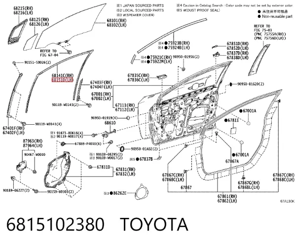  6815102380 Toyota