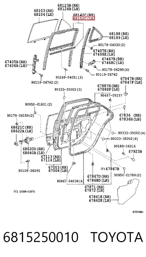  6815250010 Toyota