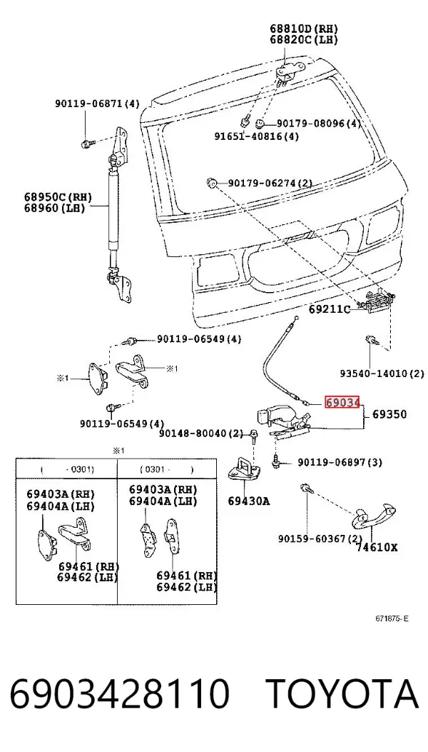 6903428110 Toyota