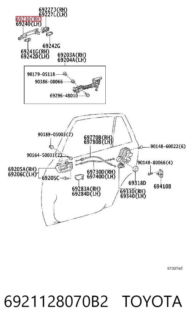  6921128070B2 Toyota