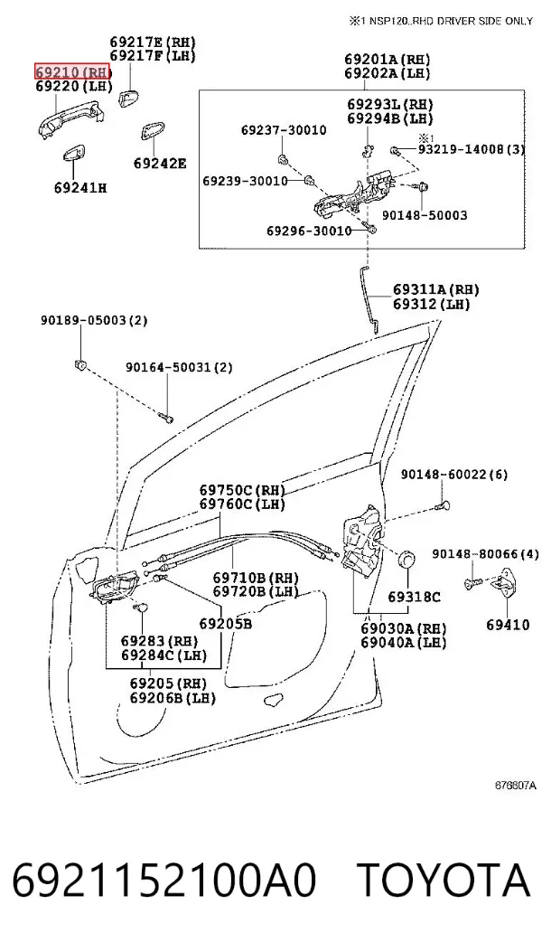  6921152100A0 Toyota