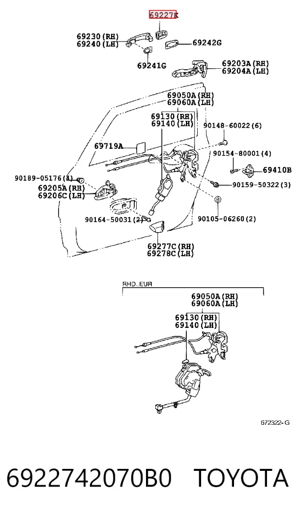  6922742070B0 Toyota