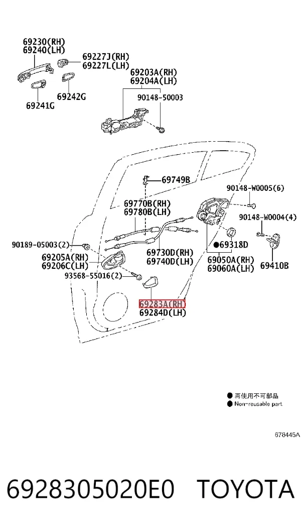  6928305020E0 Toyota
