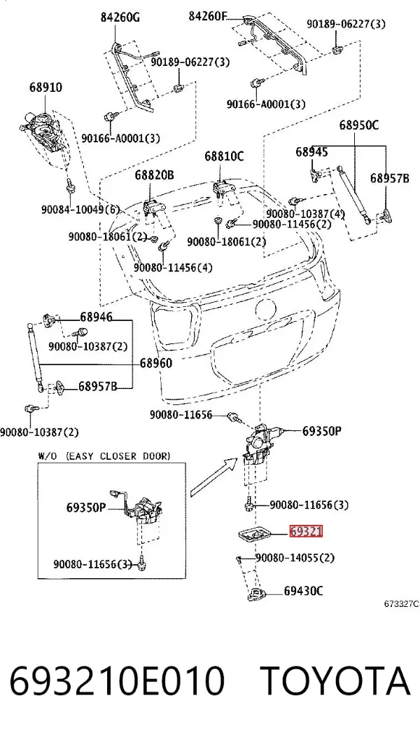 693210E010 Toyota