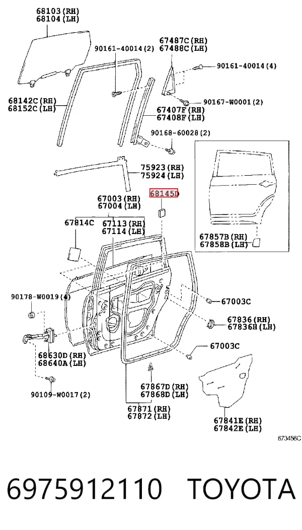  6975912110 Toyota