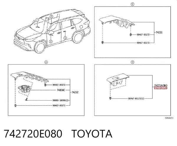  742720E080 Toyota