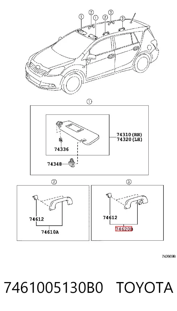  7461005130B0 Toyota