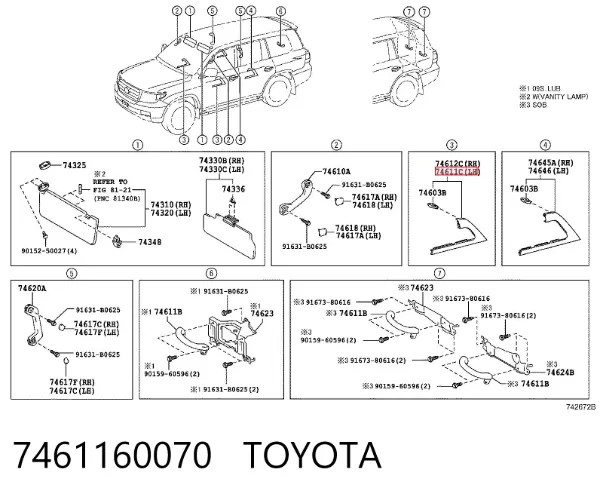 7461160070 Toyota