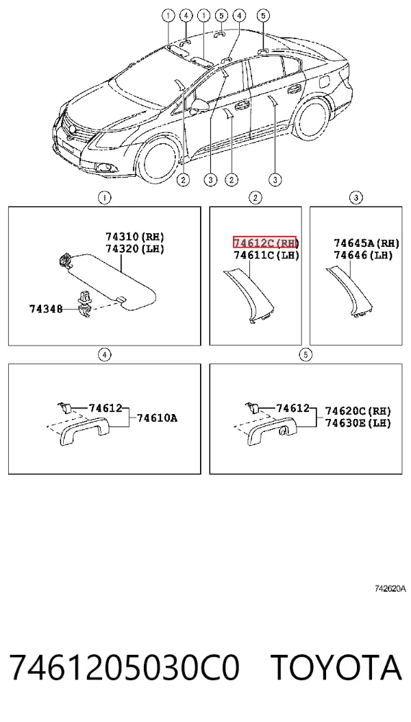  7461205030C0 Toyota