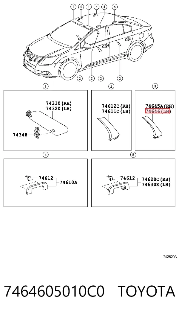  7464605010C0 Toyota