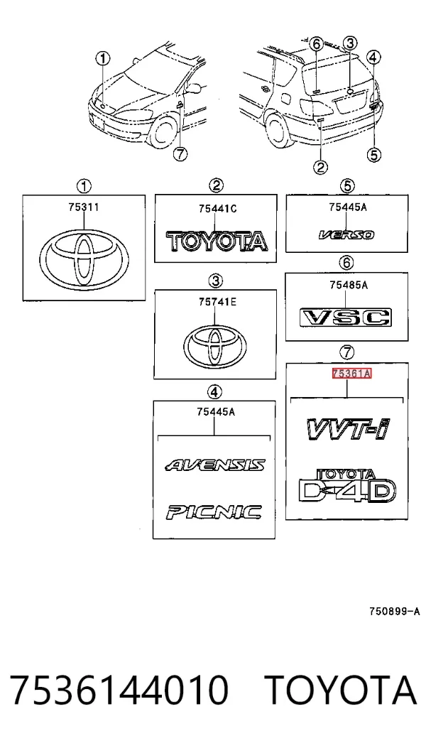  7536144010 Toyota
