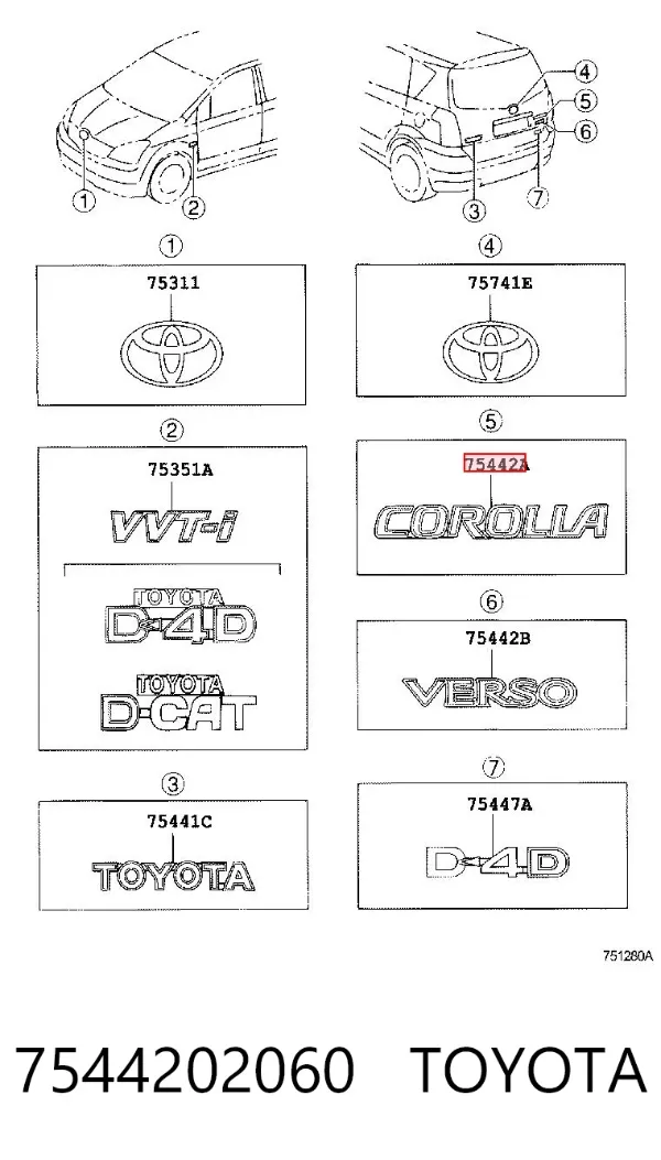  7544202060 Toyota