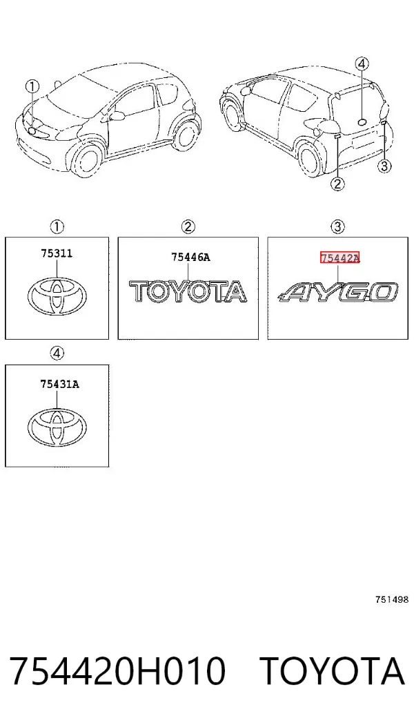  754420H010 Toyota
