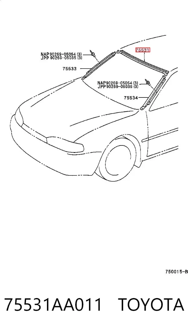  75531AA011 Toyota