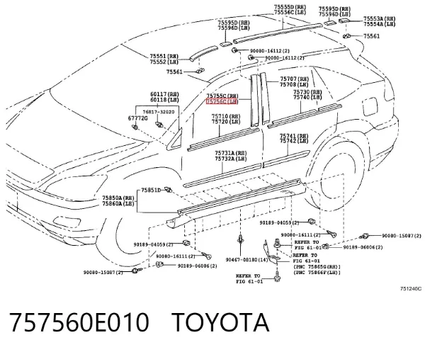  757560E010 Toyota