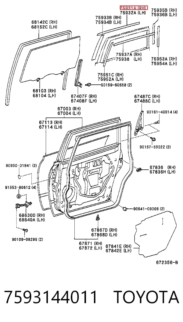  7593144011 Toyota