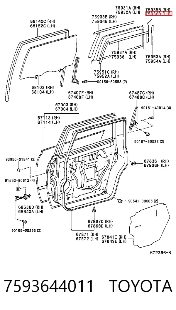  7593644011 Toyota