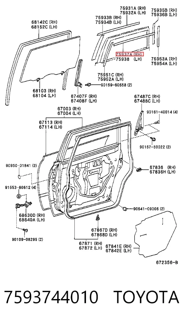  7593744010 Toyota