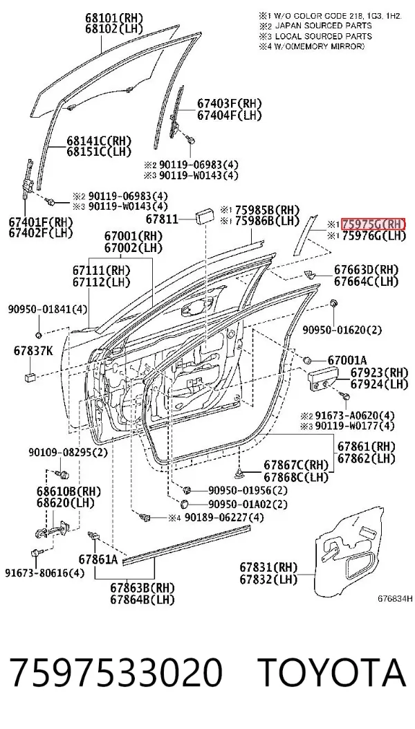  7597533020 Toyota