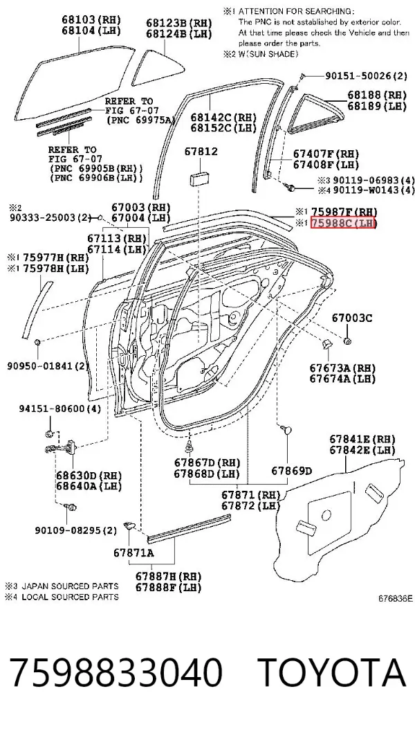  7598833040 Toyota