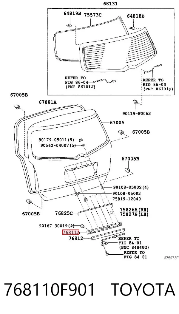  768110F901 Toyota
