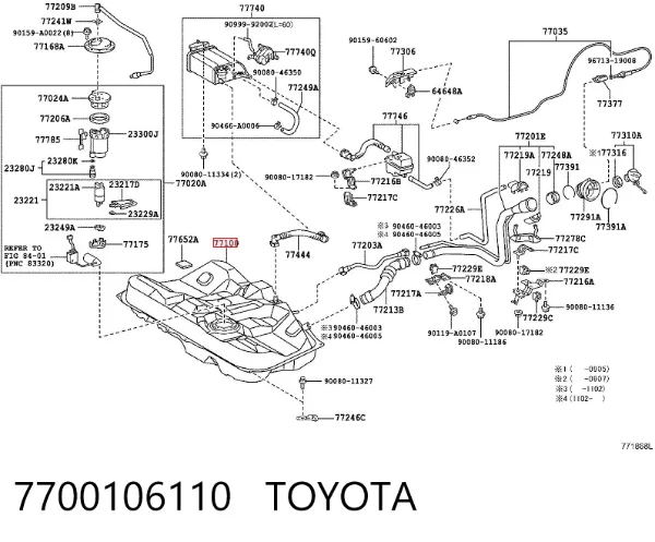 Бензобак 7700106110 Toyota