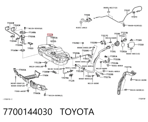 Бензобак 7700144030 Toyota