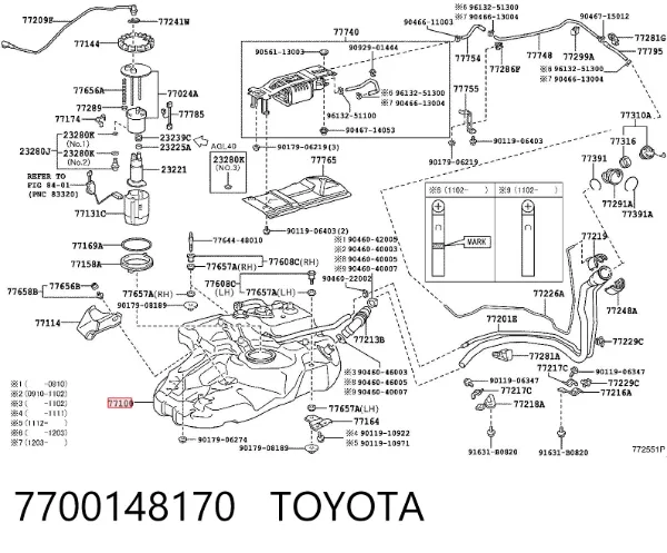Бензобак 7700148170 Toyota